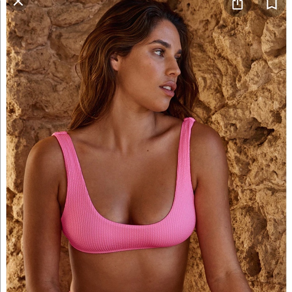 NWT Cabo San Lucas Top - Neon Pink Crinkle